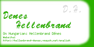 denes hellenbrand business card