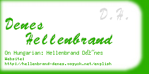 denes hellenbrand business card